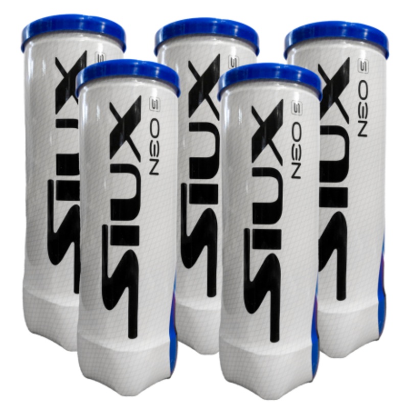 5 cans of SIUX NEO Speed Padel Balls