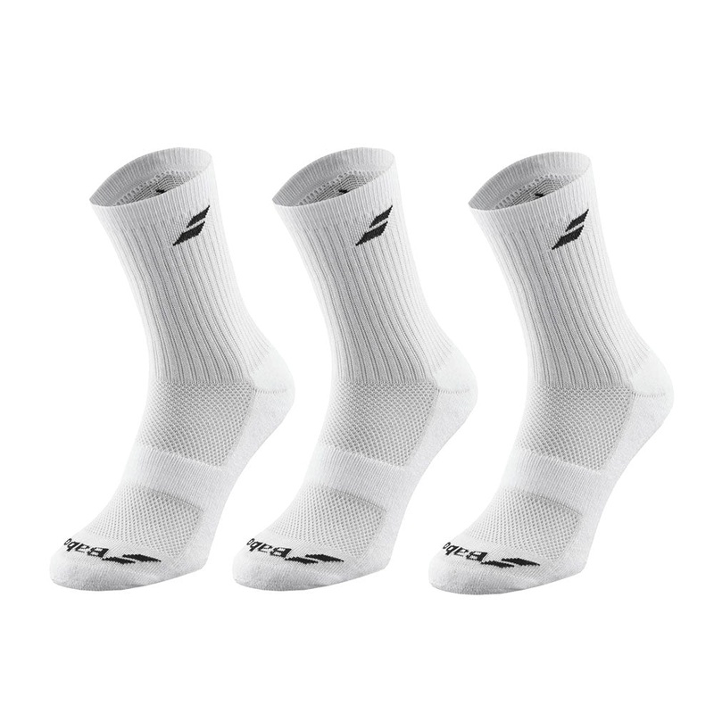 Babolat Unisex Socks 3 Pack (White)