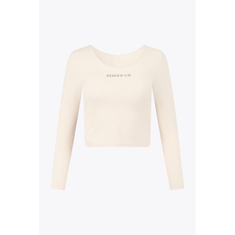 Osaka Women Cropped Long Sleeve Tee | Ecru