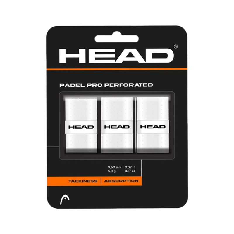 Overgrips HEAD Padel Pro Perforated Blanco (Pack x3)
