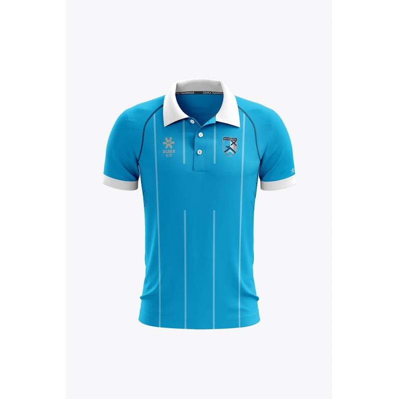 Braxgata Women Polo Jersey - Retro Edition | Blue-Light Blue