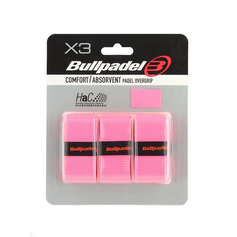 Bullpadel GB-1201 Comfort-Absorvent HaC Padel Overgrip (3 x Pack)