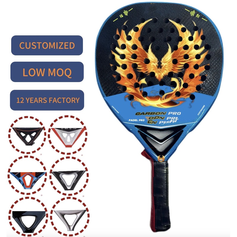 Anxspin Pure Tour Custom Design Low MOQ Paddle Tennis Full Carbon Soft EVA Tennis Paddle Racquet Badminton Shuttlecock Beach Tennis Padel Racket