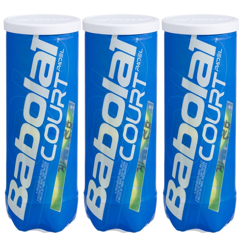 Tripack de 3 balles de padel Babolat Court