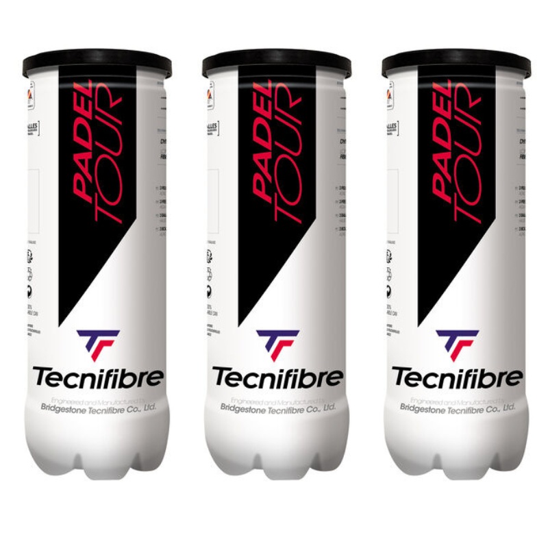 Tripack de 3 balles de padel Tecnifibre Padel Tour
