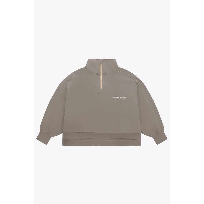 Osaka Women Cropped Half Zip Sweater | Cloudburst