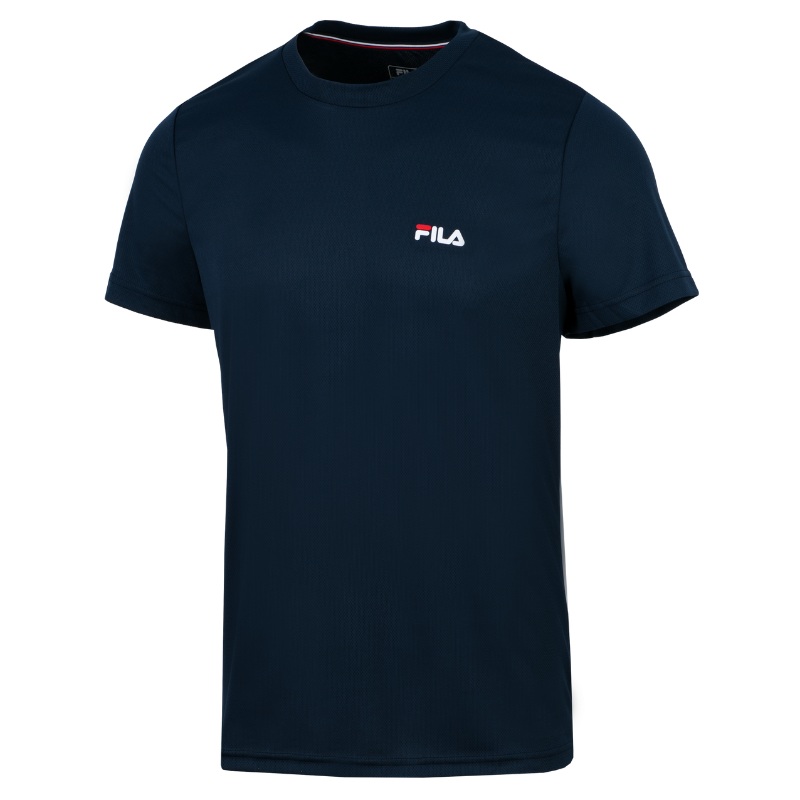 T-shirt Fila Logo Small Polyester Bleu Marine