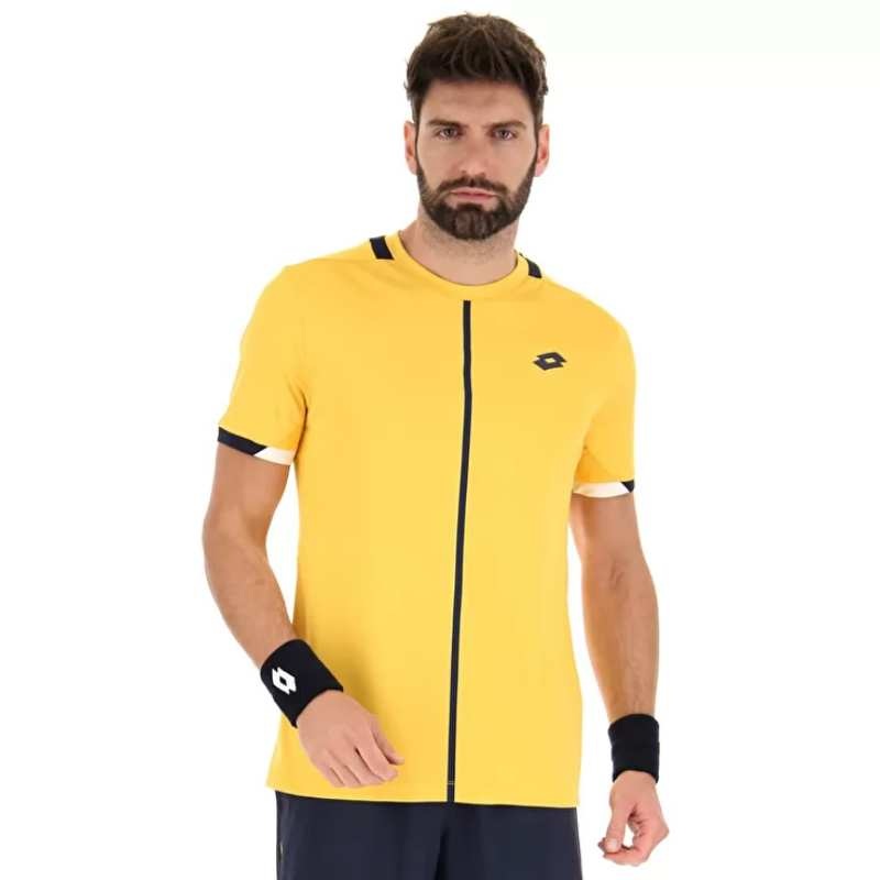 Lotto Men's Top IV Tee Top (Saffron/Navy Blue)