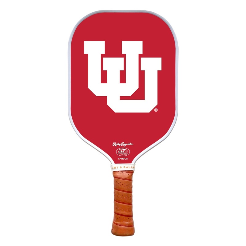 Rally Republic PIckleball Paddle - Utah Utes Red Interlocking U Mark