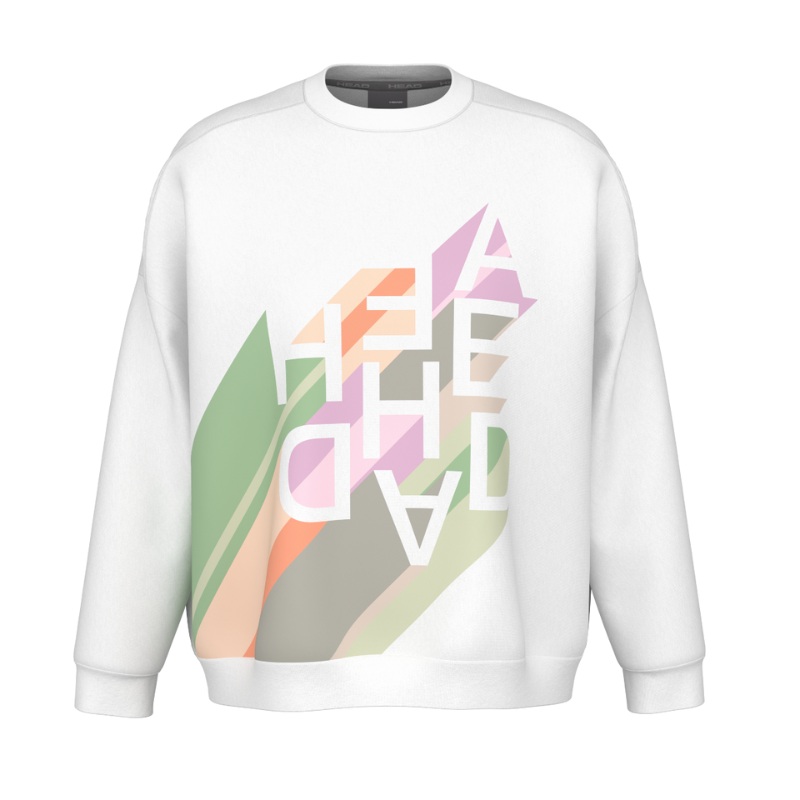 Sweat Head Rally Crew Neck Blanc Femme