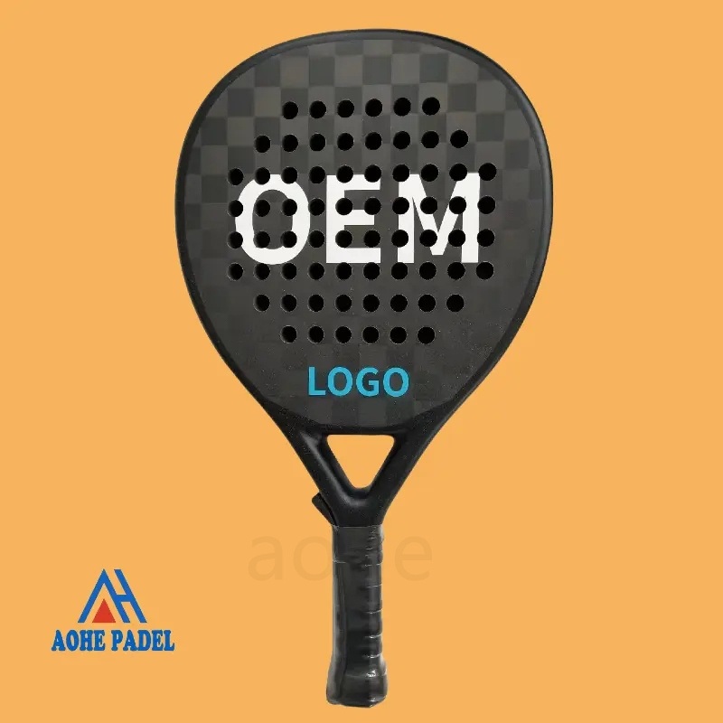 3K Carbon Fiber Beach Tennis Racket Thick Shot Sandblasting Surface Suitable for Doubles Players