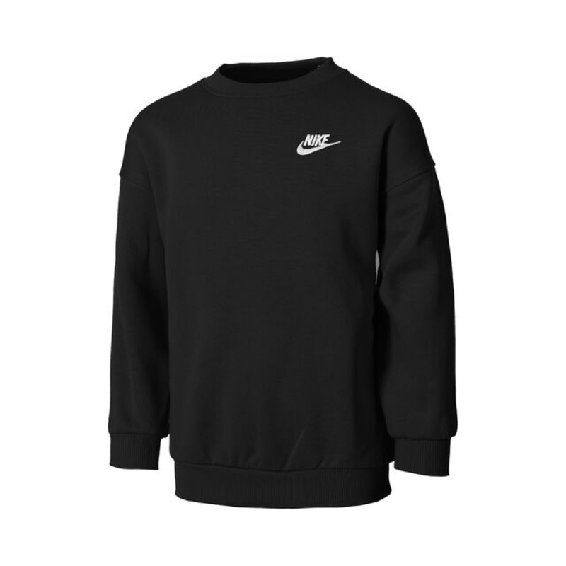Club Fleece Oversized Crew Sweatshirt Girls - Black