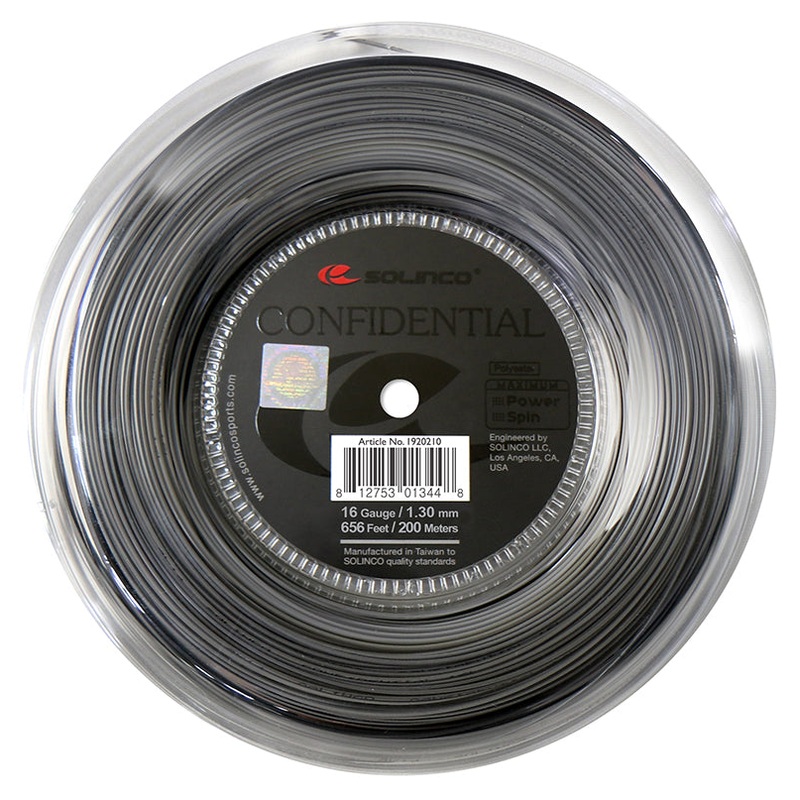 Solinco Confidential 16/1.30 Tennis String Reel (Grey)