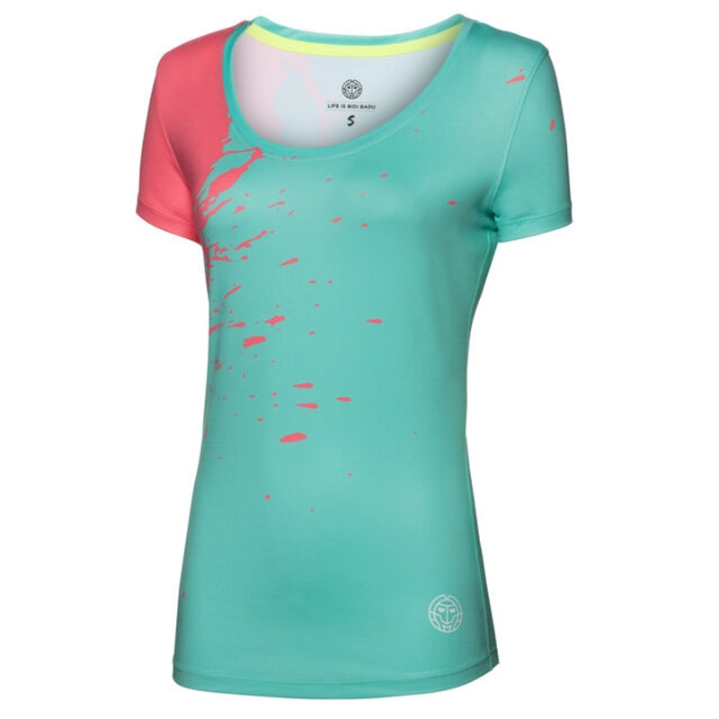 Amari Tech Round-Neck T-Shirt Women - Mint, Coral