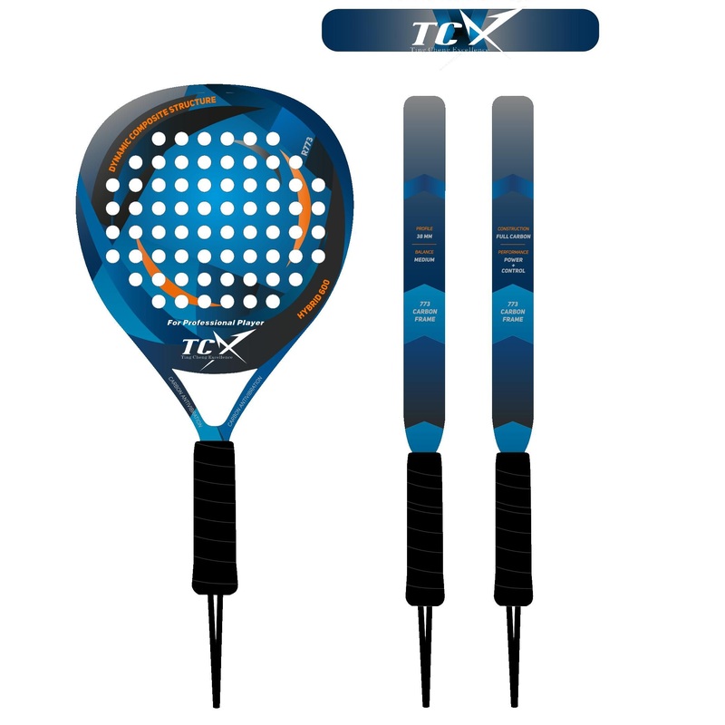 3K&12K&18K Paddle/Beach Tennis Racket with Black & White EVA