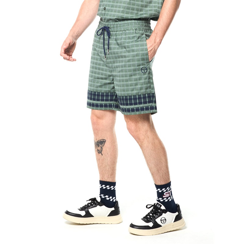 Sergio Tacchini Quadretto Cabana Short - Duck Green