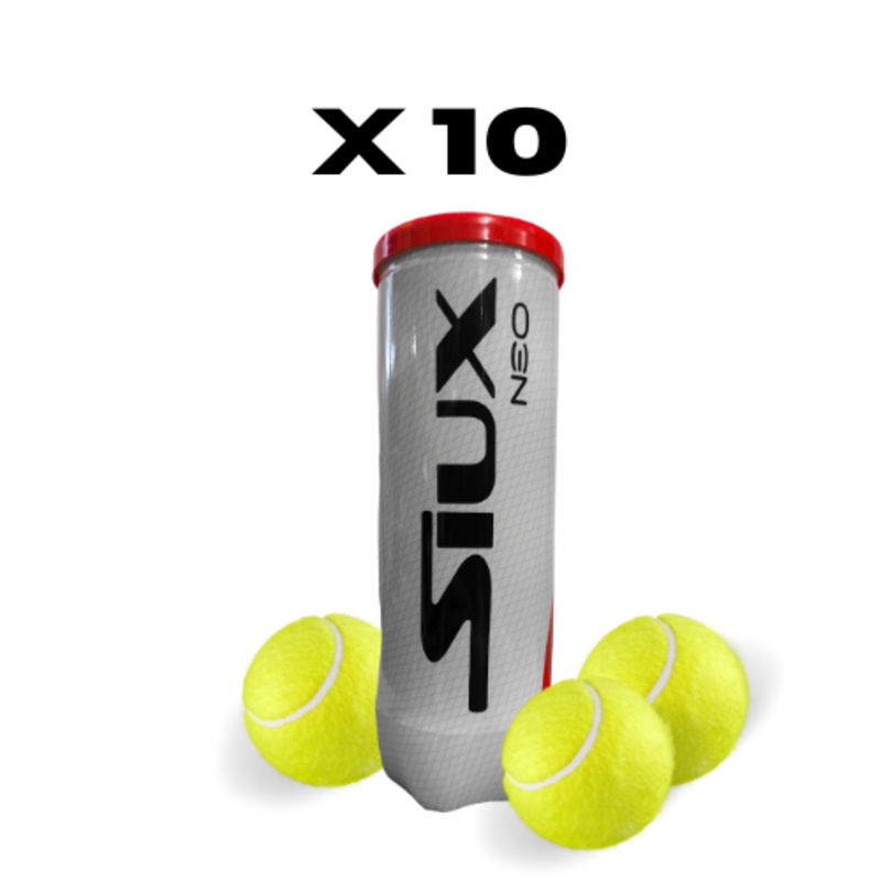 10 cans of SIUX NEO Padel Balls