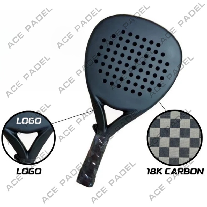 Ace Padel Professional Manufacturer Directly 18K Carbon Fiber Padel Rackets for Sale