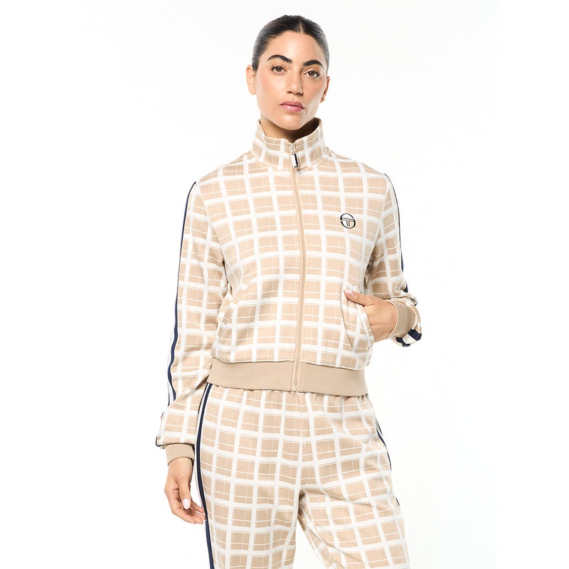 Sergio Tacchini Women's Damarindo Check Track Jacket - Humus