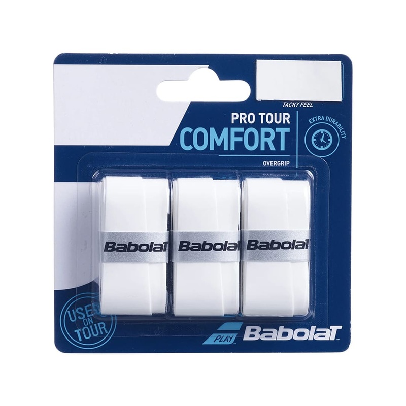Babolat Pro Tour Comfort Pink Overgrip (3 x Pack) White