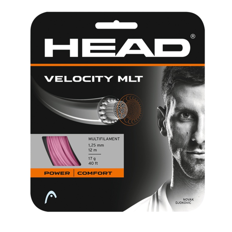 Head Velocity MLT 17/1.25 Tennis String (Pink)