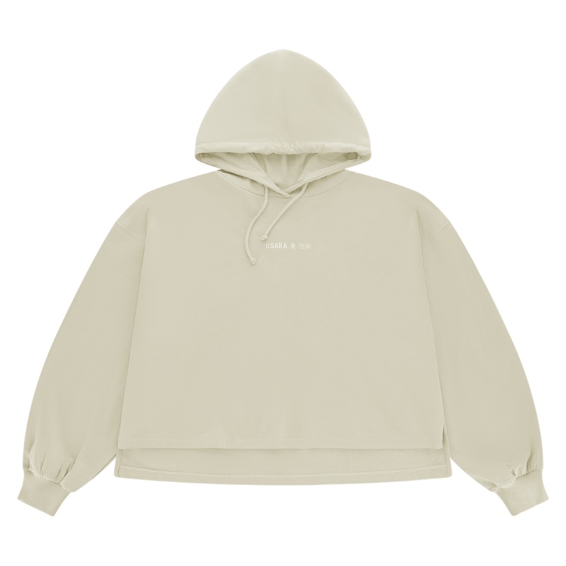 Sweat Osaka Cropped Hoodie Beige Femme