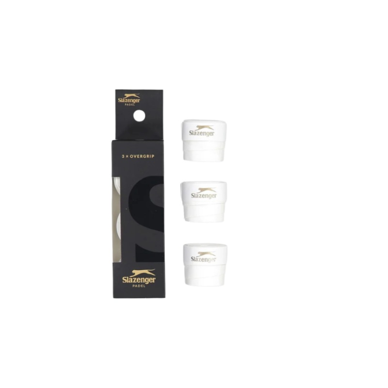 Slazenger White Overgrip (Pack 3)