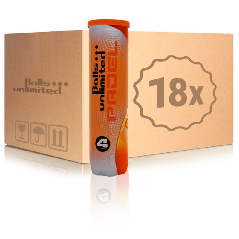 18x 4 Ball Tube Padel Ball in a box