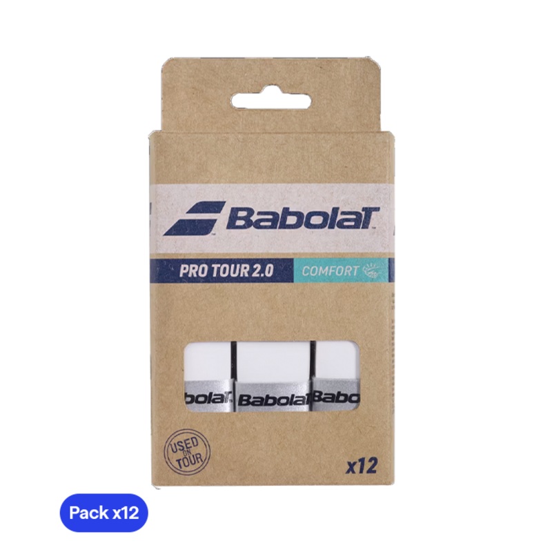 Overgrip Babolat Pro Tour 2.0 Comfort Blanco (Pack x12)