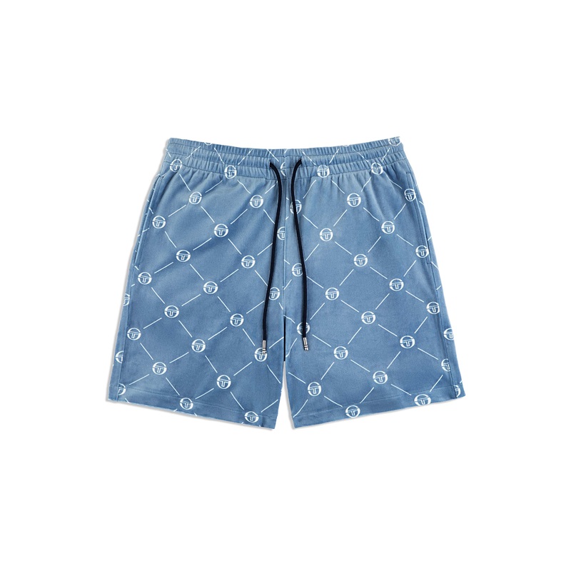 Sergio Tacchini Cosimo Velour Shorts - Faded Denim