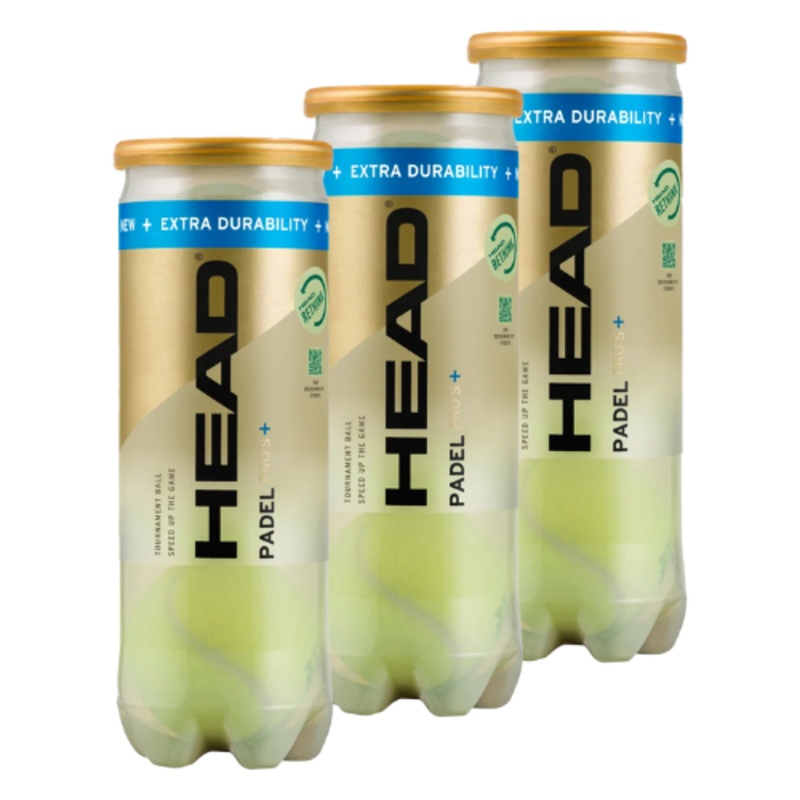 3 cans of Head Pro S+ Balls