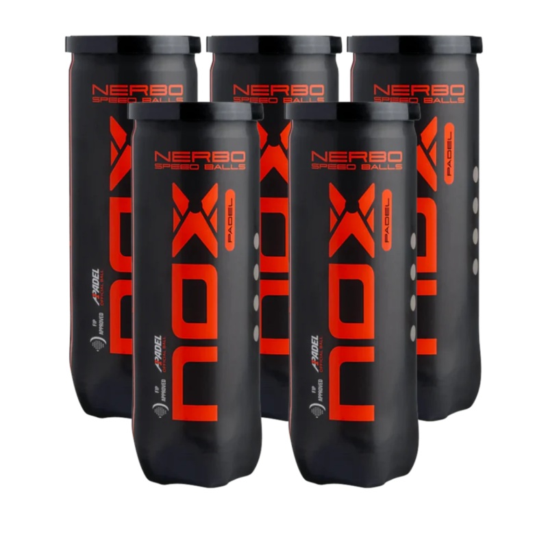 5 cans of Nox Nerbo Speed Padel Balls