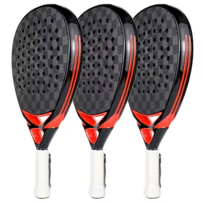 Anxspin Beach Tennis Padel Racket 3K Carbon Fiber 3D Surface with EVA Memory Foam Core Tennis Padel High-Quality Badminton Shuttlecock Beach Tennis Racket
