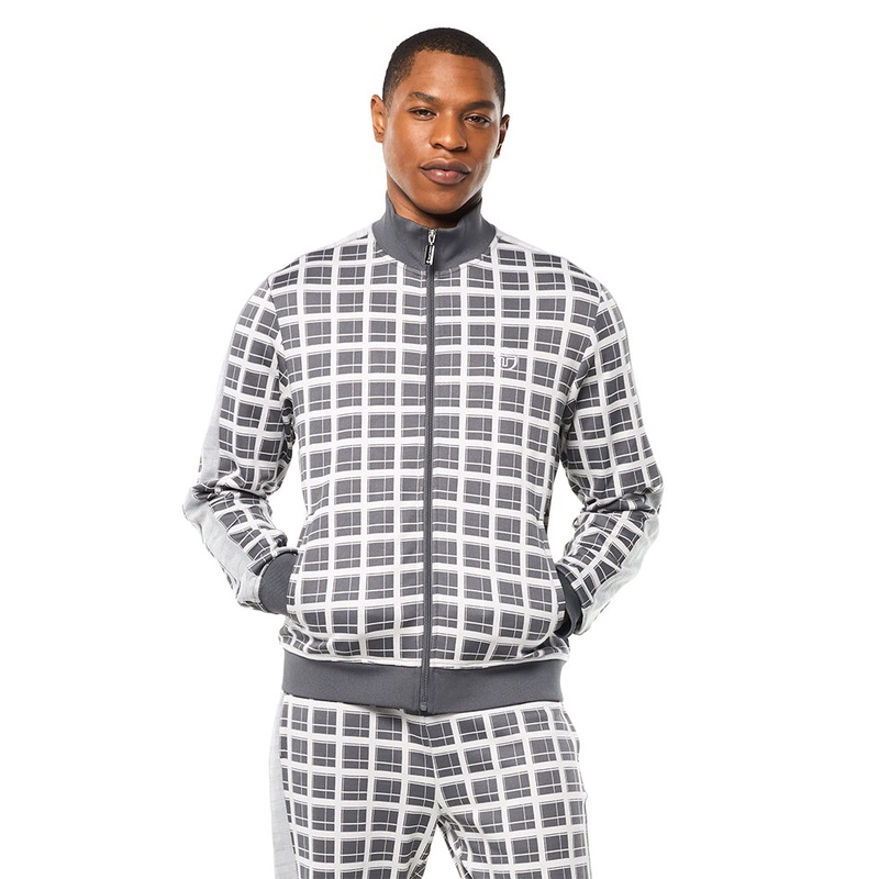 Sergio Tacchini Damarindo Check Track Jacket - Quiet Grey