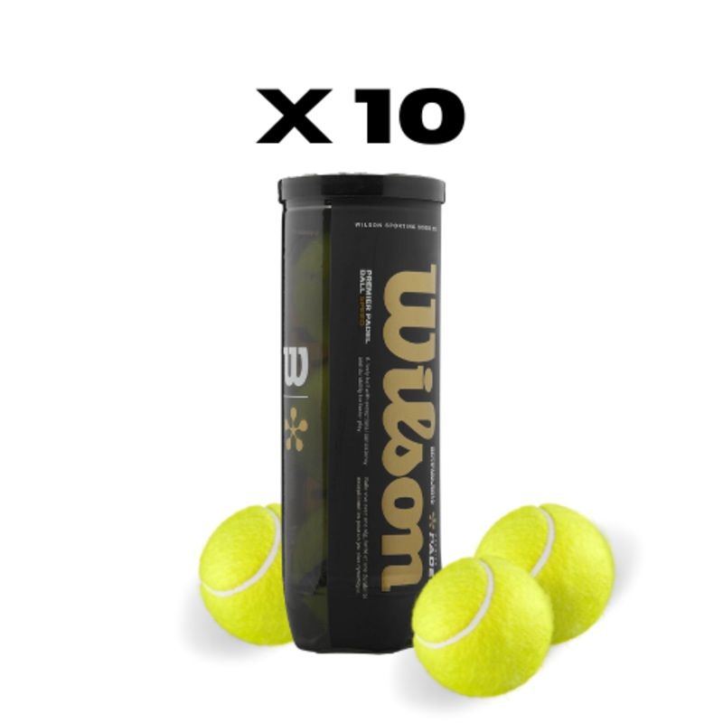 10 cans of Wilson Premier Padel Speed balls
