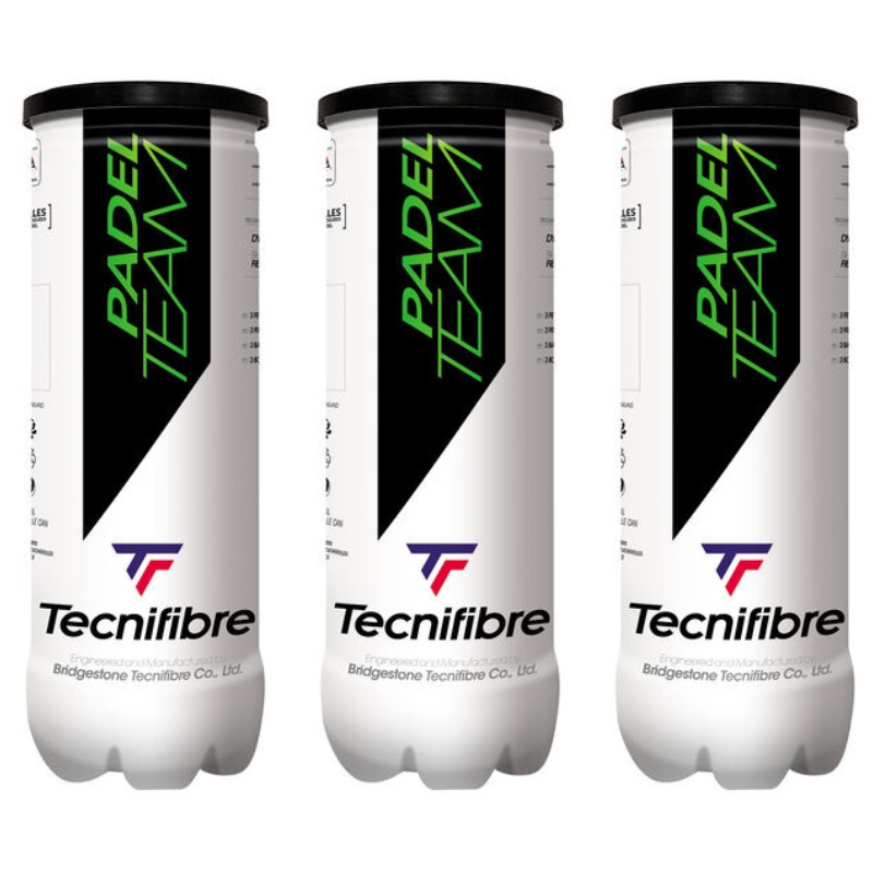 Tripack de 3 balles de padel Tecnifibre Padel Team