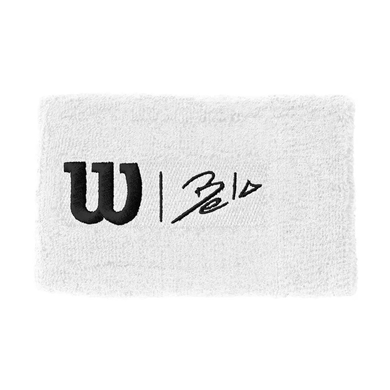 Wilson Bela Extra Wide Wristbands White - 2 pack