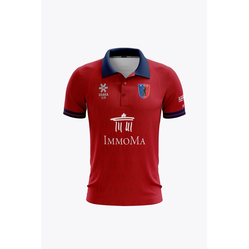Berlin Men Polo Jersey - Red|XS|S|M|L|XL|XXL