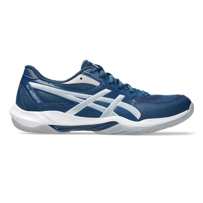 Asics Gel Rocket 12 Men's Indoor Court Shoe (Mako Blue/Piedmont Grey)