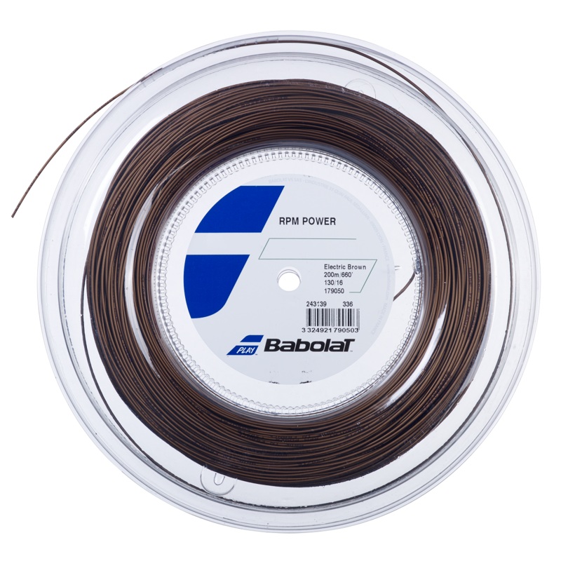 Babolat RPM Power 17/1.25 Tennis String Reel (Electric Brown)