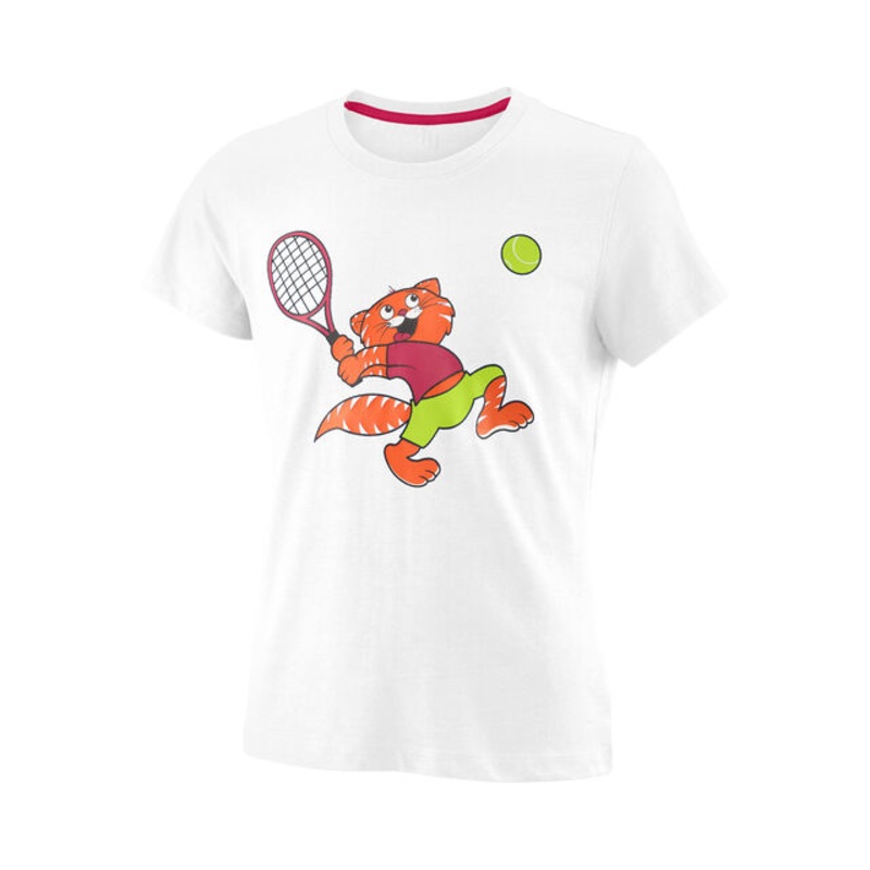 Tabby Tech T-Shirt Girls - White, Multicoloured