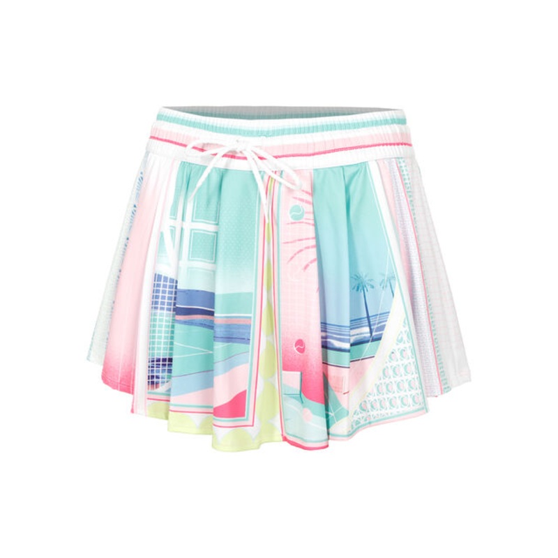 High Waist Deco Love Skirt Women - White, Multicoloured