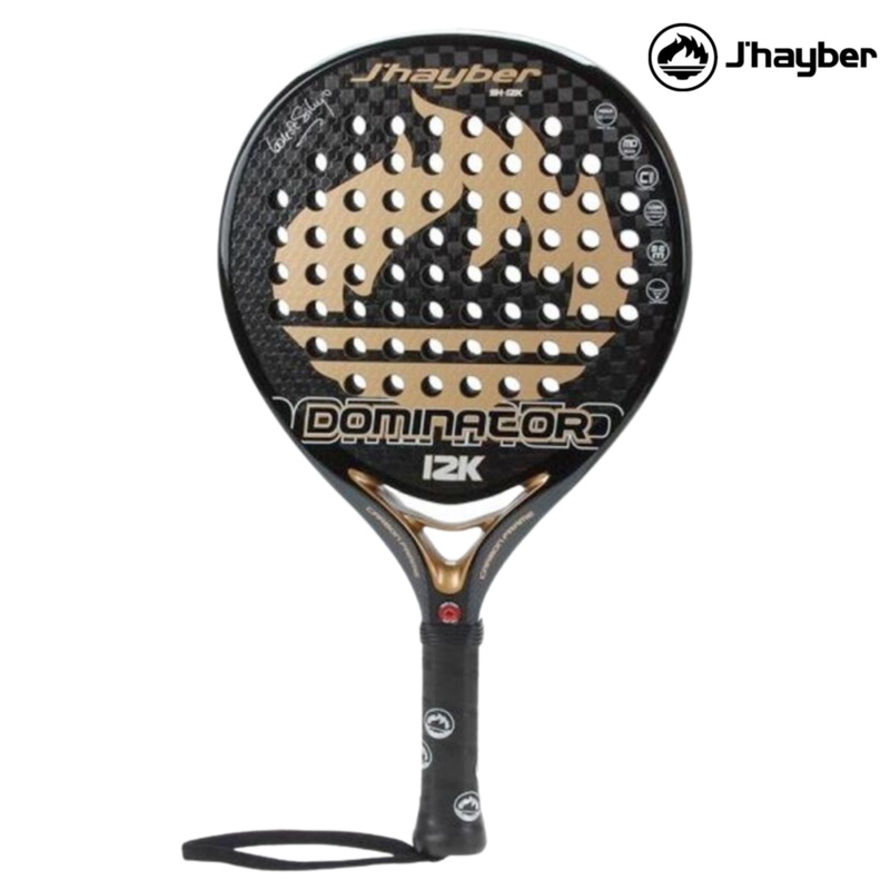 J'hayber Dominator 12K Black/Gold | Padel Racket
