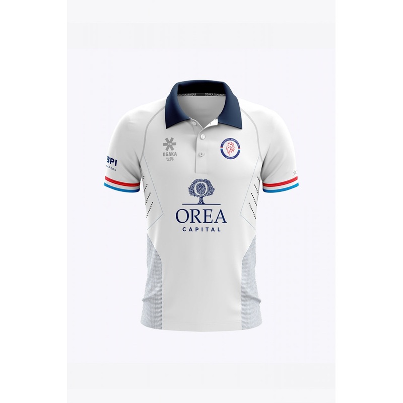 Luxembourg Men Polo Jersey Home - Retro Edition | White
