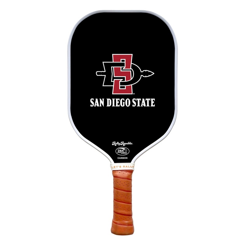 Rally Republic PIckleball Paddle - San Diego State Aztecs Black Primary San Diego State Logo