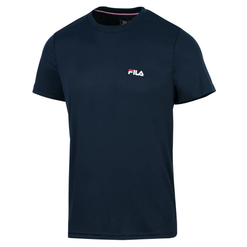 T-shirt Fila Logo Small Coton Bleu Marine