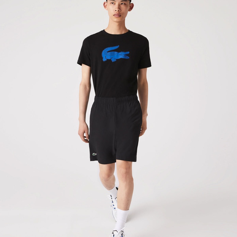 Lacoste Men's Ultra Light 8-Inch Short (Black/White)