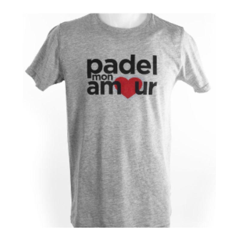 T-shirt Padel Mon Amour Coton Gris