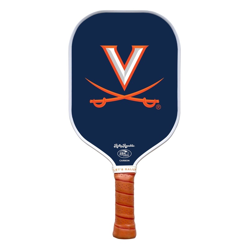 Rally Republic PIckleball Paddle - Virginia Cavaliers Blue V-Sabre Logo