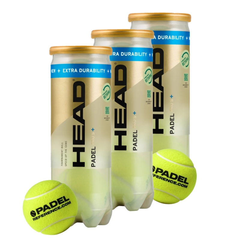 3 Cans of Head Pro S+ x Padel Reference Balls